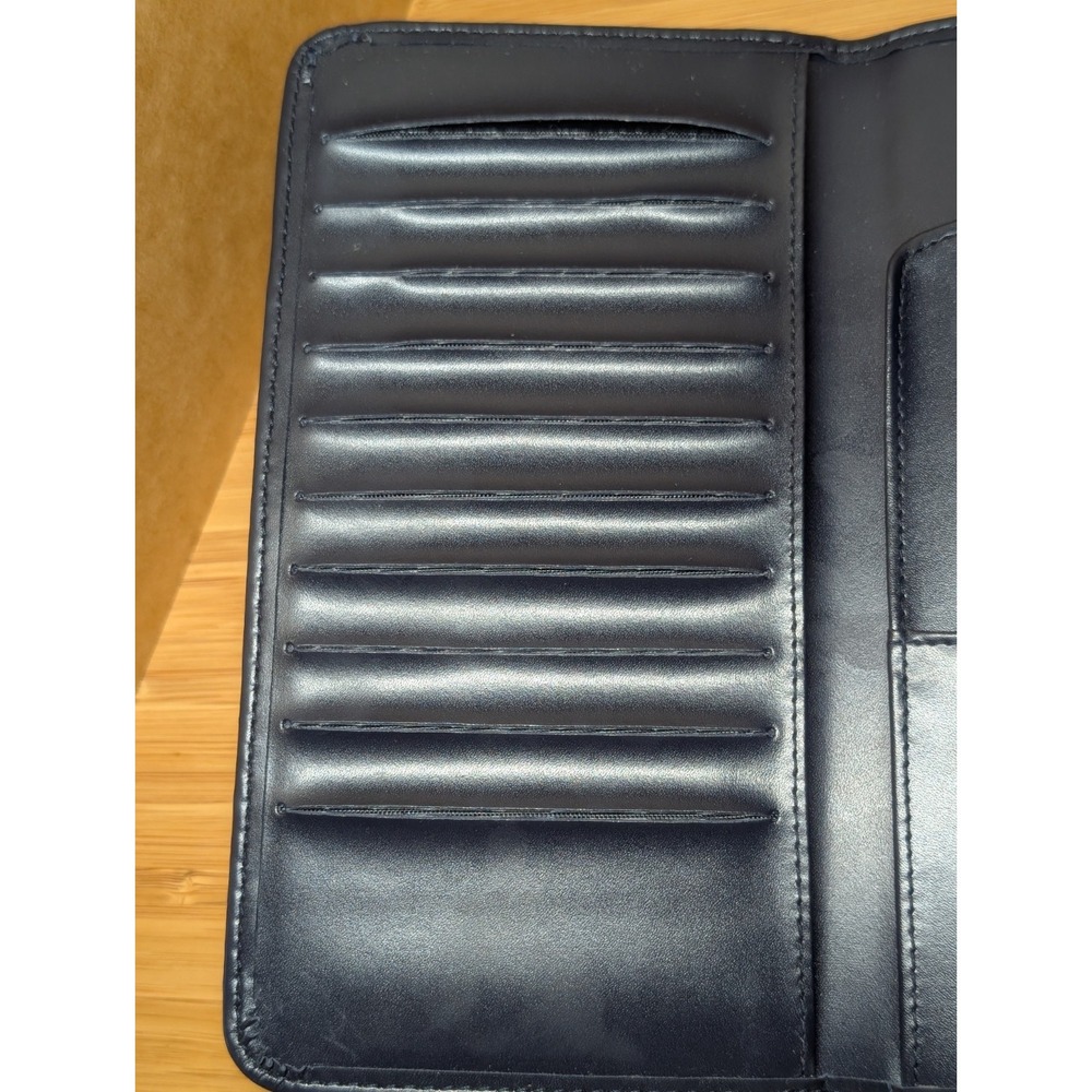 Ralph Lauren Folio Wallet Navy Blue Snap Closure Card Holder - Picture 3 of 9
